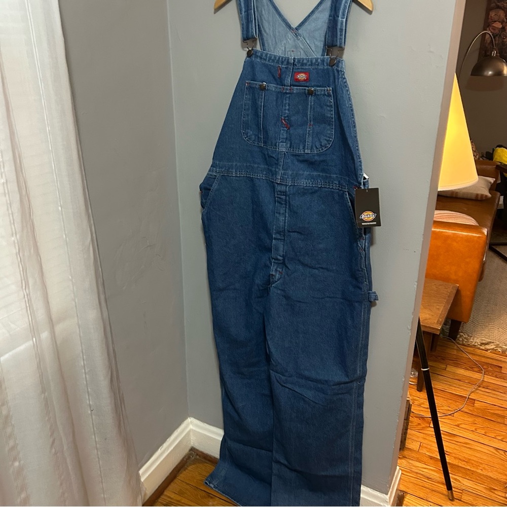 Dickies Indigo Bib Overalls NWT 38x34
